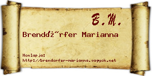 Brendörfer Marianna névjegykártya